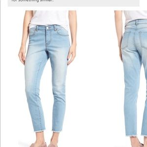 Caslon Light Wash Straight Leg Jeans Size 25/26 Ankle Length Mid Rise